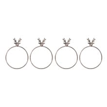 Carol Stag Head Napkin Rings (Set of 4)